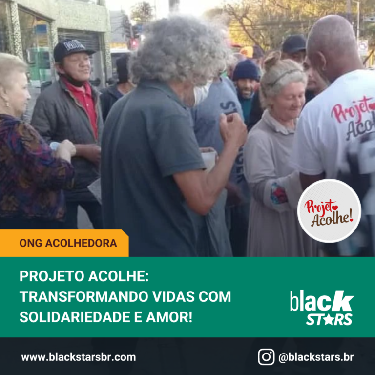 Uma Corrente de Solidariedade O Projeto Acolhe, localizado na Zona Norte de São Paulo-SP e conta com a participação do líder BlackStars Vinicius Matos de Assis @negricius é uma ação entre amigos que busca aliviar o sofrimento das pessoas em situação de rua. Com empatia e solidariedade no coração, eles distribuem lanches, kits de higiene e muito amor. Cada gesto faz uma diferença significativa.